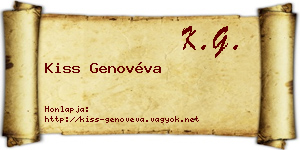Kiss Genovéva névjegykártya
