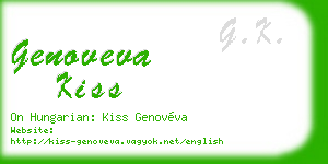 genoveva kiss business card